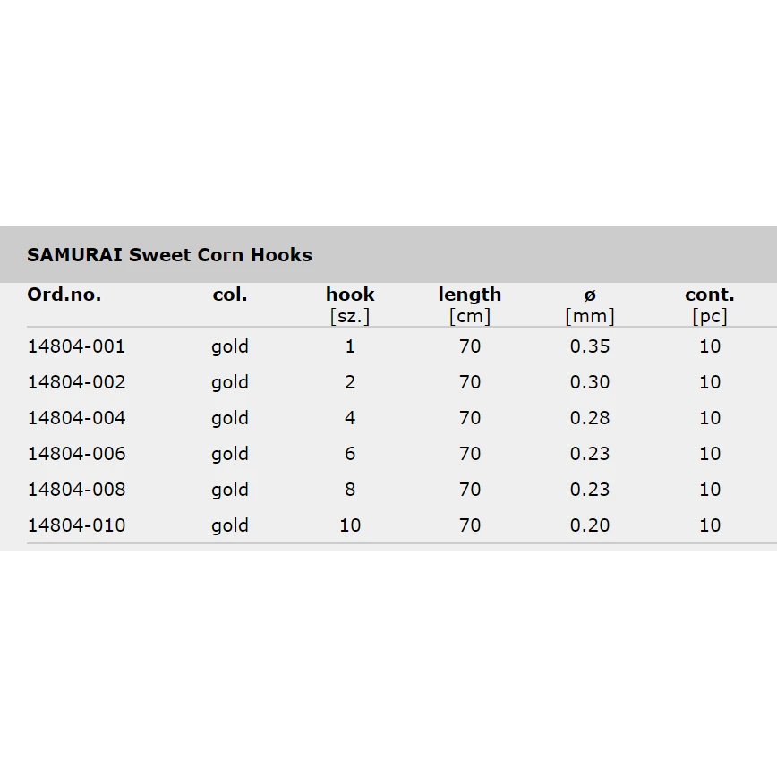 DAIWA SAMURAI Sweet Corn Hooks Udice I Najlon 5 DAIWA SAMURAI Sweet Corn Hooks Udice I Najlon