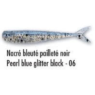 Delalande Drop Shad 7.5cm Pearl Blue Glitter Black Silikonske Varalice