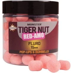 Dynamite Baits Flouro Pop-Up Red-Amo Fluoro Pink Pop-Up + Dumbells - 15mm