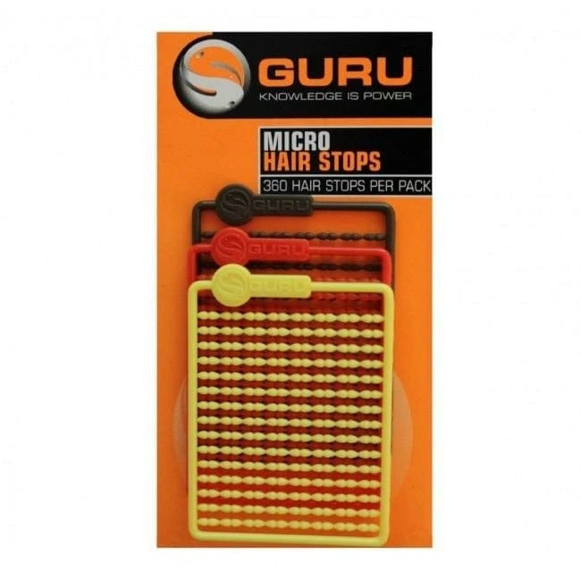 Guru Micro Hair Stops - Red, Brown, Yellow 3 Guru Micro Hair Stops - Red, Brown, Yellow