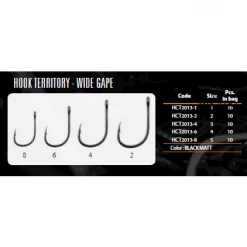 MIKADO Territory Teflon Coating Hook - Wide Gape Udice