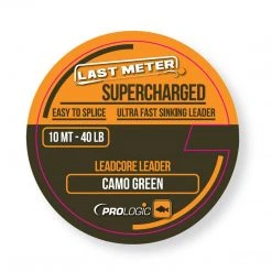 PROLOGIC Supercharged Leadcore Leader 10m 50 Lbs Camo Green