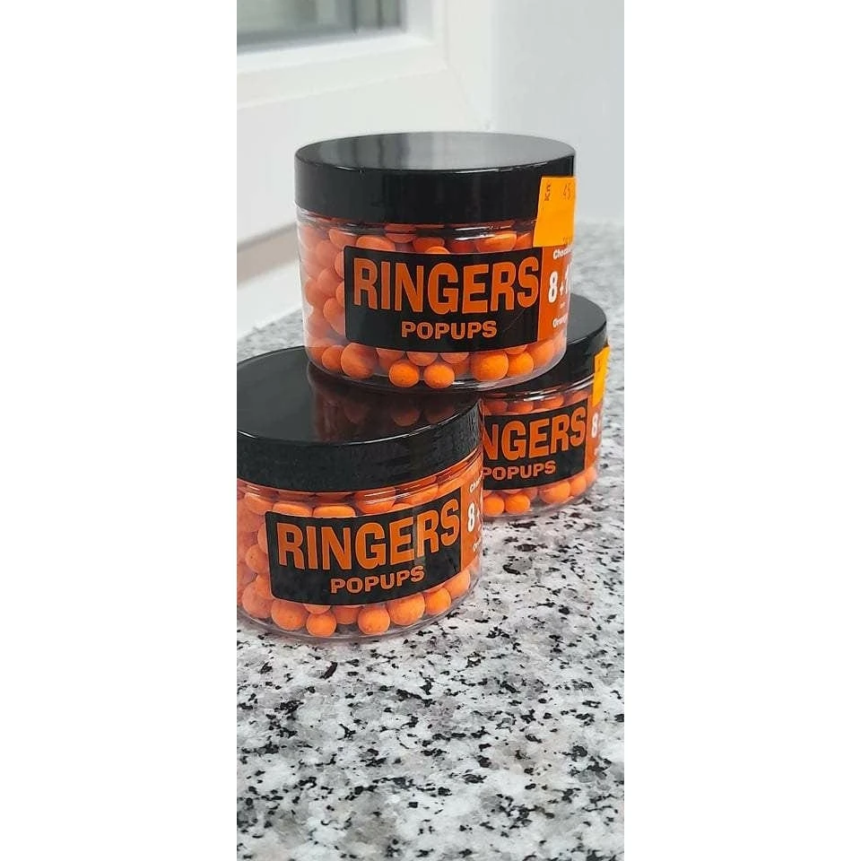 Ringers Chocolate Orange Boilie PopUp 8mm & 10mm Match Pelete/boile/dumbells 4 Ringers Chocolate Orange Boilie PopUp 8mm & 10mm Match Pelete/boile/dumbells