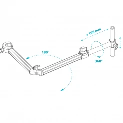 RIVE Compact Feeder Arm 410/895mm Roleri,držači,nastavci,bankstick