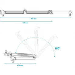RIVE Compact Feeder Arm 410/895mm Roleri,držači,nastavci,bankstick