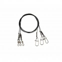 Savage Gear Black7 Trace 40cm 0.60mm 25kg Swivel/Needle Snap 3pcs - 54864 Najlon, Strune Sajle