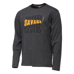 Odjeća Savage Gear Simply Savage Logo-Tee Long Sleeve L