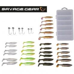 Silikonske Varalice Set Savage Gear Fat Minnow T-Tail Kit 30+6 Pcs